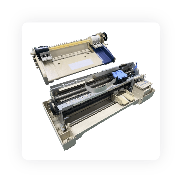 Printer mechanism paper feed device components