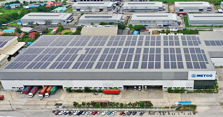 METCO solar panels installed
