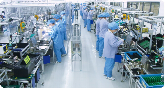 Commercial AV navigation finished product assembly line image