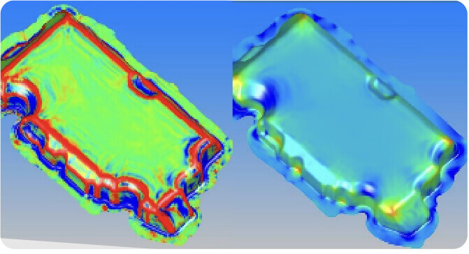 picture of CAE analysis result of dies