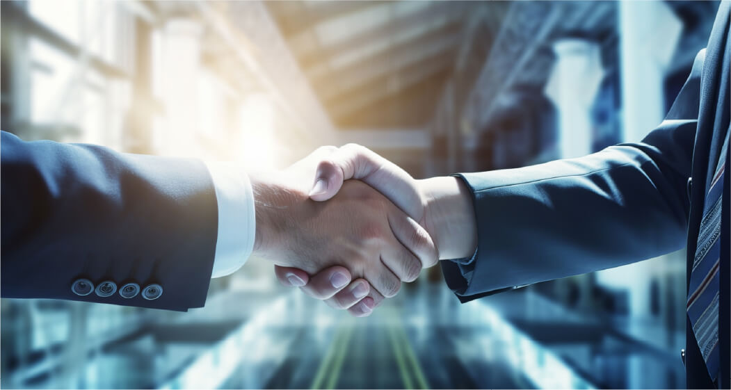 image of shaking hands for procurement