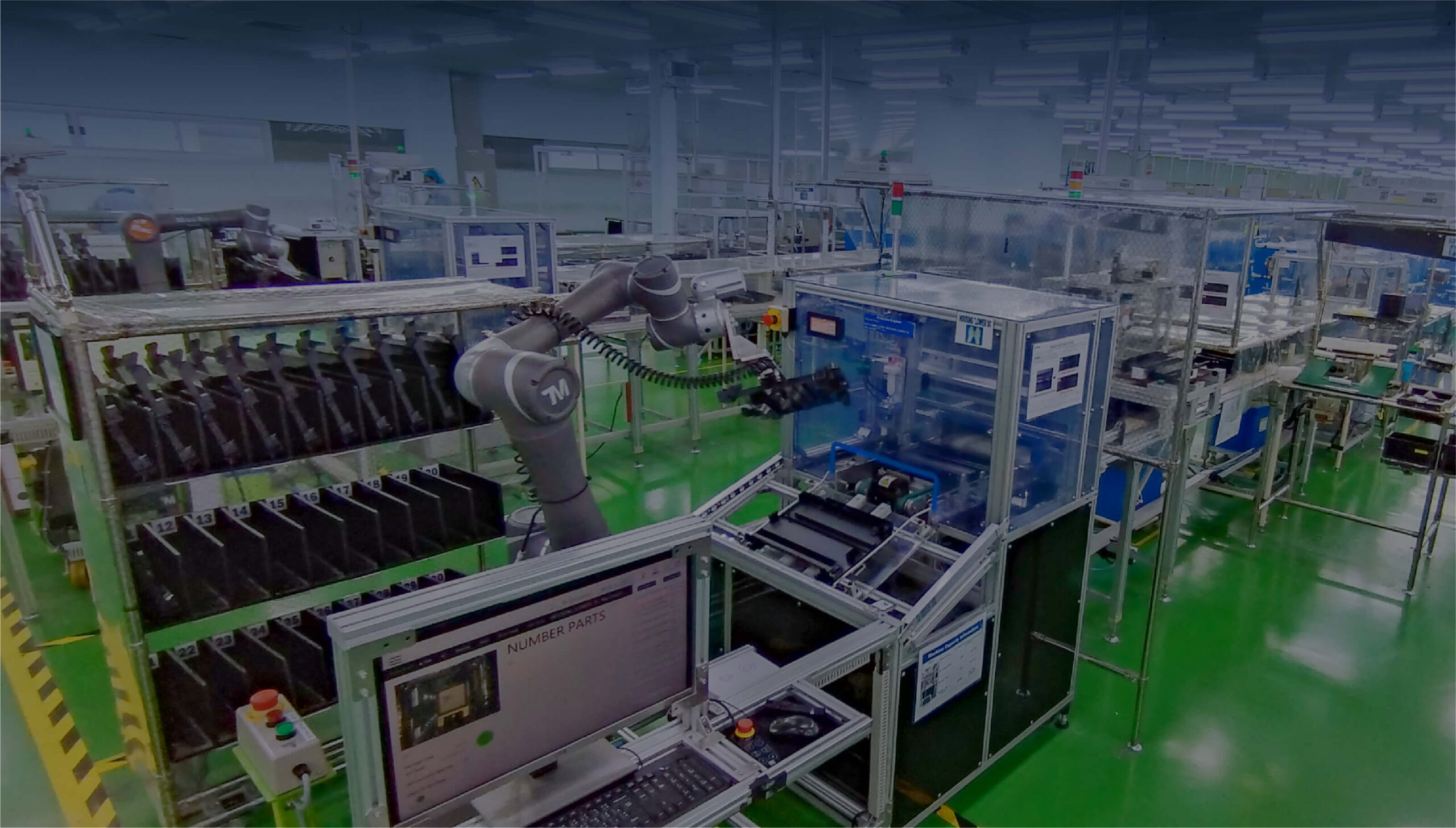 labor-saving factory using automated machines 