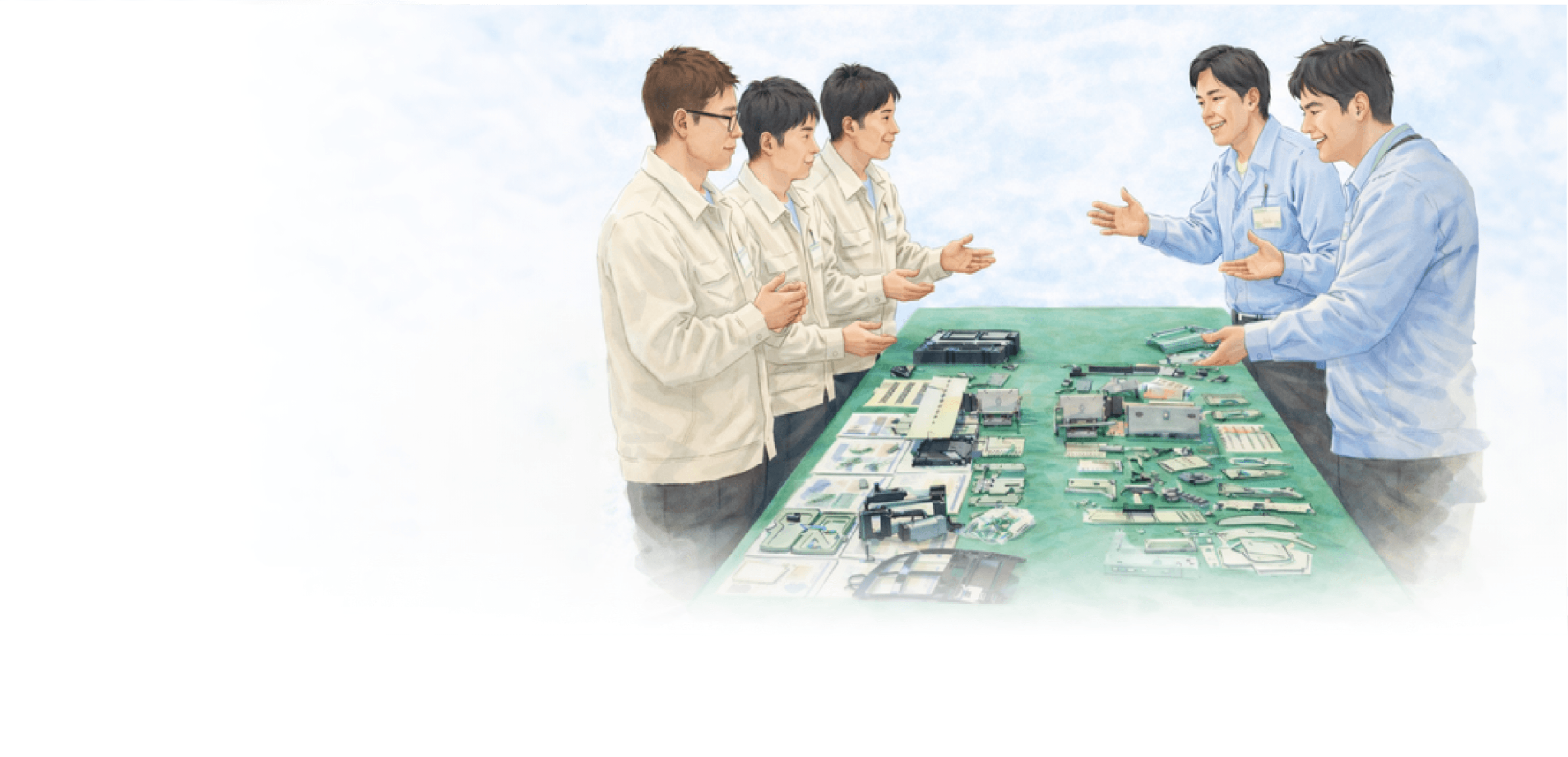 プライベート展示会 エンジニアによる出張展示イメージ